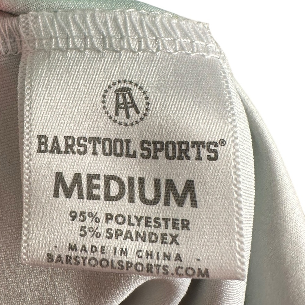 Barstool Sports Golf Polo Shirt Green Performance‎ Polo Size Medium - Picture 8 of 9